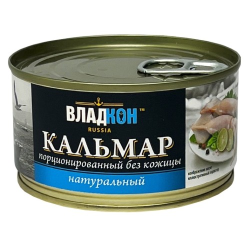Кальмар командорский натуральный «Владкон», 185 г