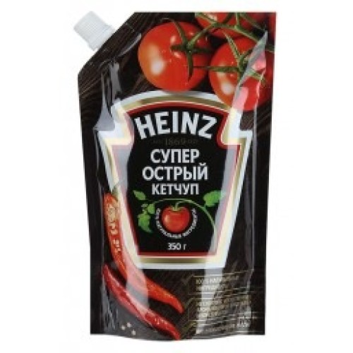 Кетчуп Heinz «Супер острый», дой-пак 350 г