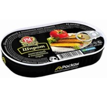 Шпрот копчёный в томатном соусе «Рыбное меню», 175 г
