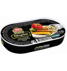 Шпрот копчёный в томатном соусе «Рыбное меню», 175 г