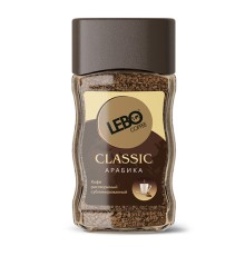 Кофе растворимый сублимированный LEBO Classic, стеклянная банка 100 г