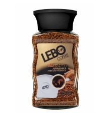 Кофе растворимый сублимированный LEBO Extra, стеклянная банка 100 г