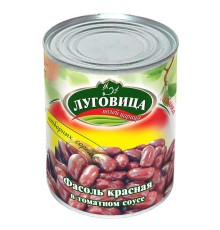 Фасоль красная в томатном соусе «Луговица», 360 г