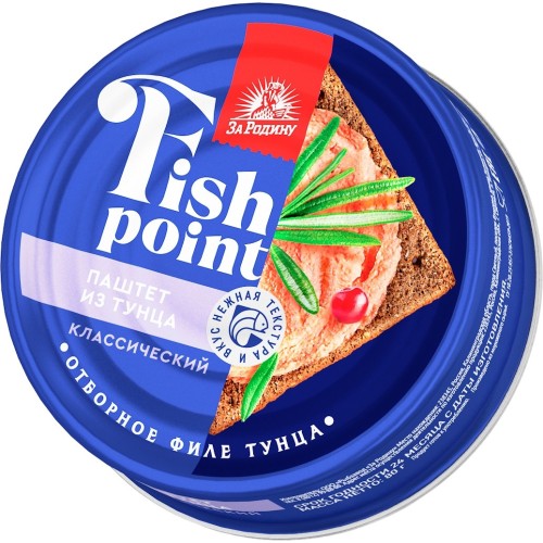 Паштет из филе тунца классический Fish Point «За Родину», 80 г