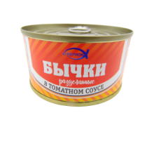 Томат соусындағы бөлінген қуырылған бұзаубас балық 180гр