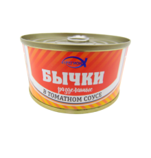 Томат соусындағы бөлінген қуырылған бұзаубас балық 180гр