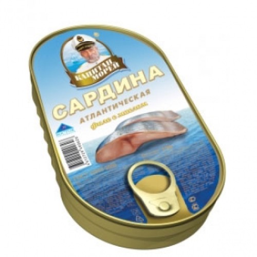 Майдағы атлантикалық сардина филесі Капитан Морей – Астанада сатып алу | Капитан морей
