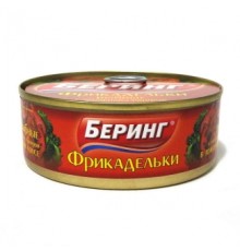 Томат соусындағы көкөніс гарнирі бар балық фрикаделькалары «Беринг»