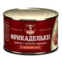 Томат соусындағы балық фрикаделькалары