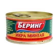 Зарарсыздандырылған минтай уылдырығы 125г Зарарсыздандырылған минтай уылдырығы 125г