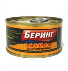 Ысталған треска уылдырығы 125гр «Беринг»