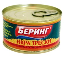 Зарарсыздандырылған треска уылдырығы 125г