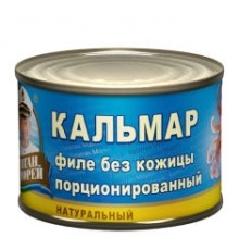 Терісіз, порцияланған табиғи кальмар филесі