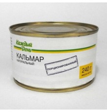 Порцияланған табиғи кальмар «Каждый день»