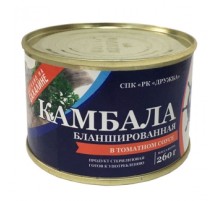 Томат соусындағы бланширленген камбала «Дружба»