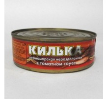 Томат соусындағы бөлінбеген қара теңіз шабағы «Волна»