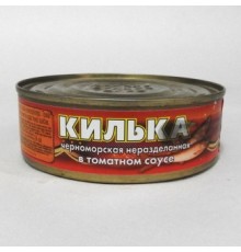 Томат соусындағы бөлінбеген қара теңіз шабағы «Волна»