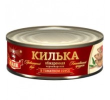 Томат соусындағы қуырылған қара теңіз шабағы «Маяк»