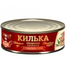 Томат соусындағы қуырылған қара теңіз шабағы «Маяк»