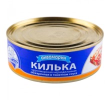 Томат соусындағы қуырылған шабақ «Аквамарин» 240г