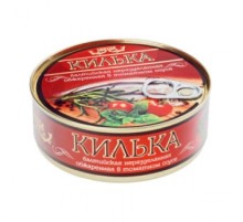 Томат соусындағы қуырылған шабақ «Пролив»