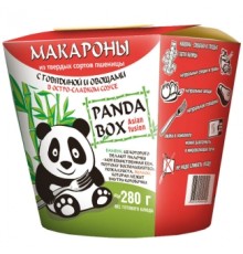 Ащы-тәтті соустағы сиыр еті мен көкөністер қосылған макарон PANDA BOX