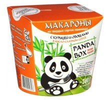 Қышқыл-тәтті соустағы тауық еті мен көкөністер қосылған макарон PANDA BOX