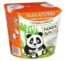 Қышқыл-тәтті соустағы тауық еті мен көкөністер қосылған макарон PANDA BOX