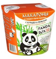 Қышқыл-тәтті соустағы тауық еті мен көкөністер қосылған макарон PANDA BOX