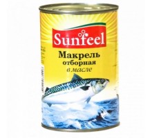 Майдағы сұрыпталған макрель 425г