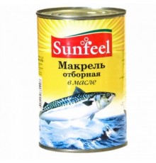 Майдағы сұрыпталған макрель 425г