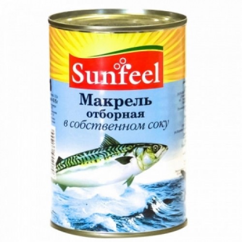 Өз сөліндегі сұрыпталған макрель 425г – Астанада сатып алу |