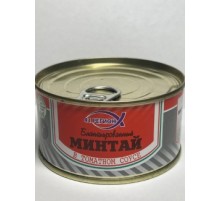 Томат соусындағы бланширленген минтай «41 регион» 180г