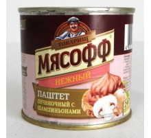 Шампиньон қосылған нәзік бауыр паштеті