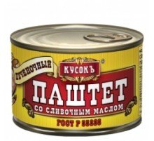 Сары май қосылған бауыр паштеті 230г «Кусокъ»