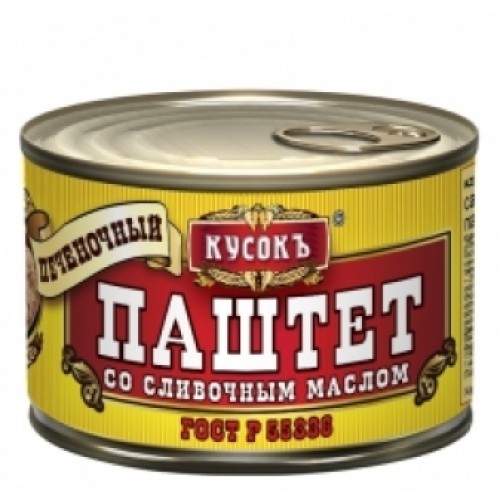 Сары май қосылған бауыр паштеті 230г «Кусокъ» – Қарағандыда сатып алу | Кусокъ