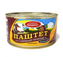 Сиыр бауыры қосылған нәзік паштет 315г «Семейный Бюджет»