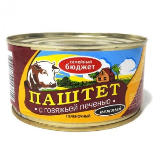Сиыр бауыры қосылған нәзік паштет 315г «Семейный Бюджет» – Сиыр еті Оралда сатып алу | Семейный Бюджет Сиыр бауыры қосылған нәзік паштет 315г «Семейный Бюджет» – Астанада сатып алу | Семейный Бюджет