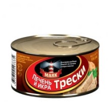 Треска бауыры мен уылдырығы 125гр