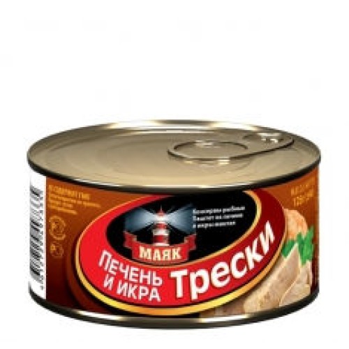 Треска бауыры мен уылдырығы 125гр – Треска Астанада сатып алу | Треска бауыры мен уылдырығы 125гр – Астанада сатып алу |