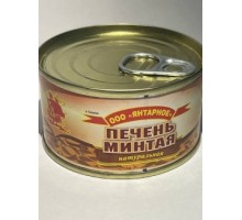 Табиғи минтай бауыры «Янтарное» уылдырық банкасы 120г