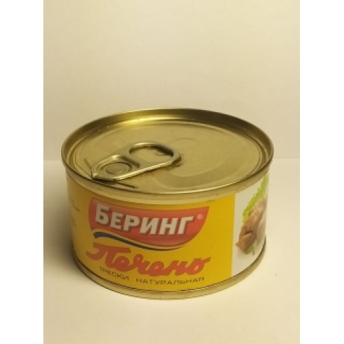 Табиғи треска бауыры 120гр Беринг уылдырық банкасы – Түркістанда сатып алу | Беринг