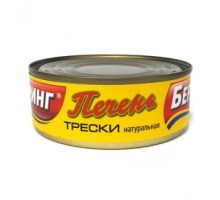 Табиғи треска бауыры 230г «Беринг»