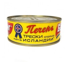 Исландия рецепті бойынша табиғи треска бауыры 230г «Беринг» Исландия рецепті бойынша табиғи треска бауыры 230г «Беринг»
