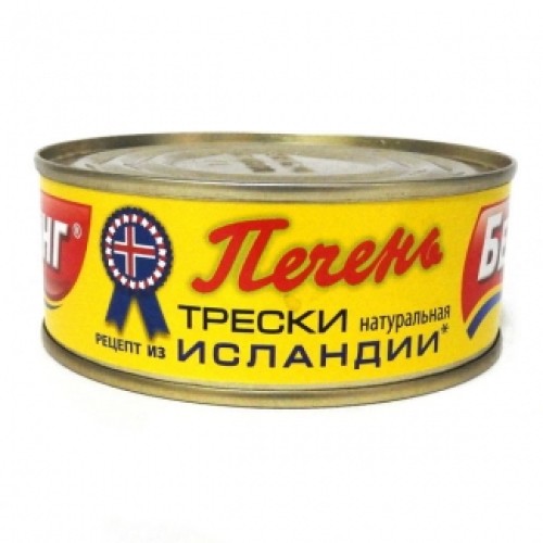 Исландия рецепті бойынша табиғи треска бауыры 230г «Беринг» – Треска Шымкентте сатып алу | Беринг Исландия рецепті бойынша табиғи треска бауыры 230г «Беринг» – Астанада сатып алу | Беринг