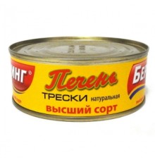 Табиғи треска бауыры жоғары сұрып 230г «Беринг» Табиғи треска бауыры жоғары сұрып 230г «Беринг»