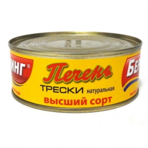 Табиғи треска бауыры жоғары сұрып 230г «Беринг» – Треска Оралда сатып алу | Беринг Табиғи треска бауыры жоғары сұрып 230г «Беринг» – Қарағандыда сатып алу | Беринг