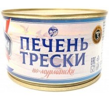 Печень трески по-мурмански 240гр Акватика
