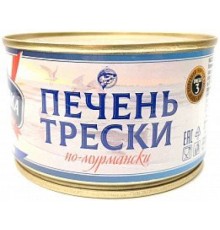 Мурманск стиліндегі треска бауыры 240гр «Акватика»