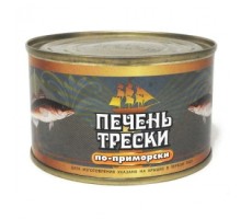 Мурманск стиліндегі треска бауыры 220г